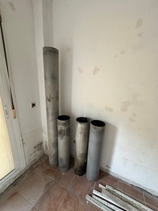 Casete chimenea metálico
