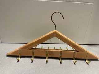 Percha para corbatas de madera con 20 ganchos