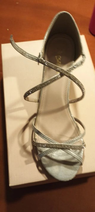Zapatos de fiesta plateados