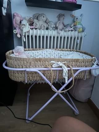 Moisés para bebé de mimbre