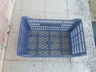 Cajas de plástico azules