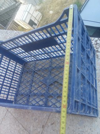 Cajas de plástico azules