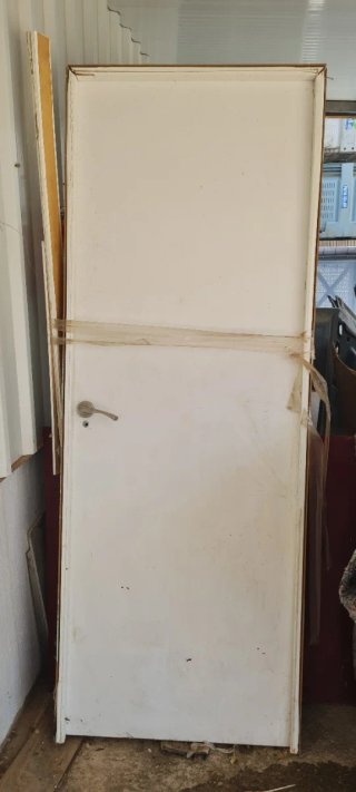 Puerta de madera blanca 2,02 cm x 77