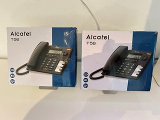 2 Teléfono Fijo Alcatel T56 Negro