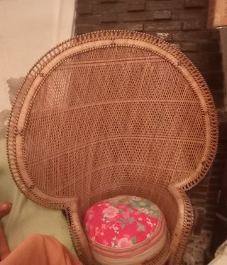 Sillón Pavo Real Vintage Ratán