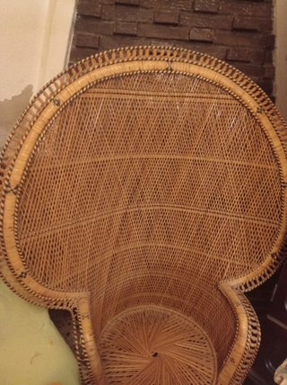 Sillón Pavo Real Vintage Ratán