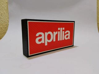 Cartel Decorativo Aprilia Efecto Carbono
