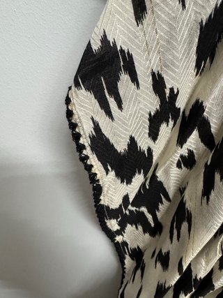 Vestido estampado animal print beige y negro