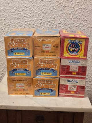 9 Cajas Panini Policía Academy + Tiny Toons