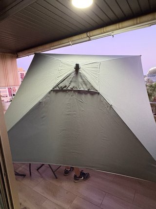 Parasol Jardín Exterior gris 2 metros por 245cm
