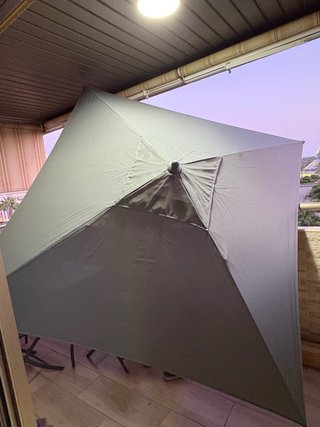 Parasol Jardín Exterior gris 2 metros por 245cm