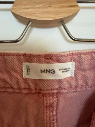 Vaquero corto rosa Mango