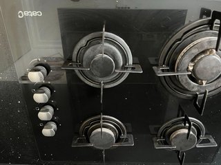 Encimera Cata 4 fuegos cristal negra