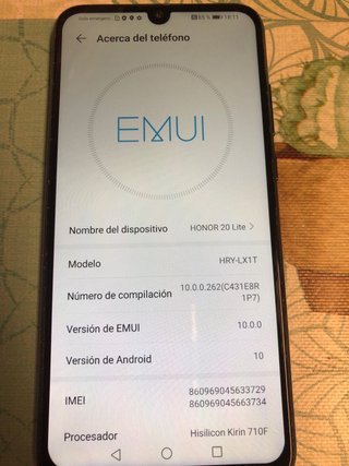 Huawei Honor 20 Lite 128GB Nero