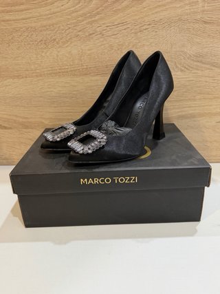 Tacones Marco Tozzi Negros Talla 36. Leer desc