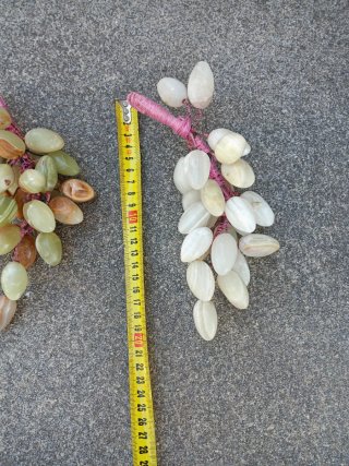 2 cachos uvas decorativas pedra vintage