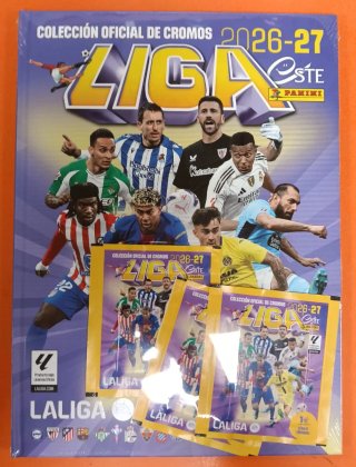 Álbum Liga Este 2026-27 Tapa Dura + 3 Sobres