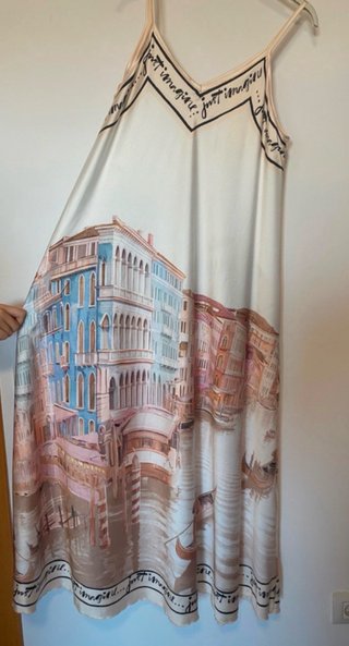 Vestido estilo seda italiana blanco