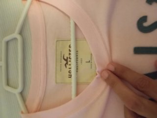 Camiseta Hollister Rosa Talla L