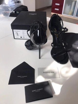 Scarpe Yves Saint Laurent nere lucide n* 38 mai