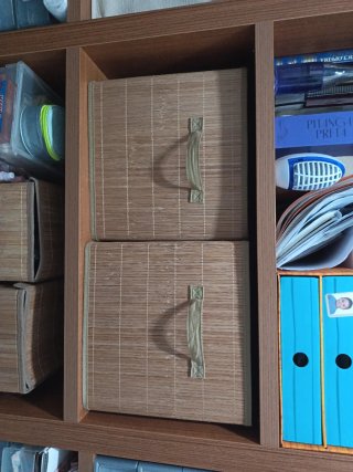 Armario organizador estantería madera