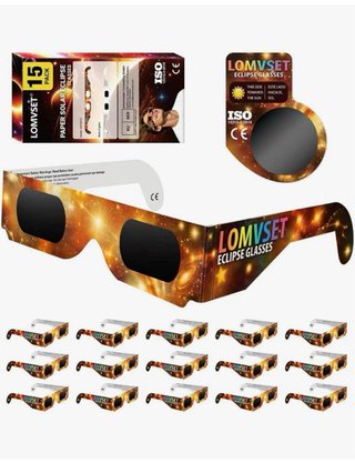 Gafas de Sol para Eclipse Solar LOMVSET pack 15