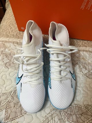 Nike Mercurial Botas Fútbol Blancas y Azules