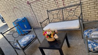 Conjunto Metal 2 Sillones y Sofá Jardín
