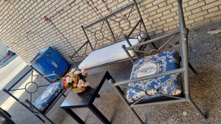 Conjunto Metal 2 Sillones y Sofá Jardín