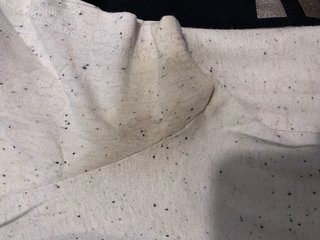 Camiseta beige jaspeada manga corta