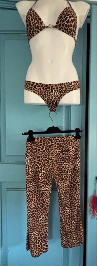 Set 3 pezzi Liu Jo bikini animalier + pinocchietto