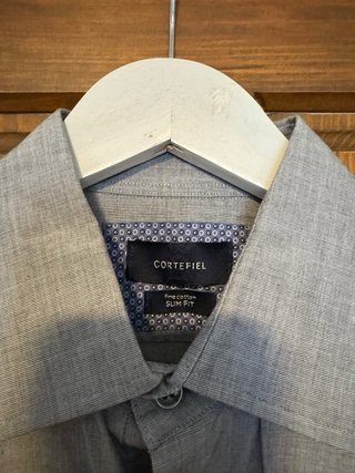 Camisa Cortefiel gris azulada