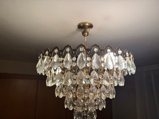 Lámpara de cristal de Bohemia