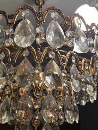 Lámpara de cristal de Bohemia