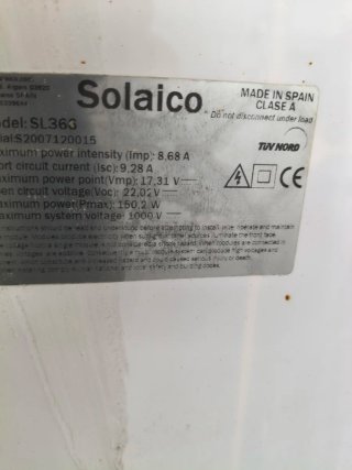 Placa Solar Solaico 150W