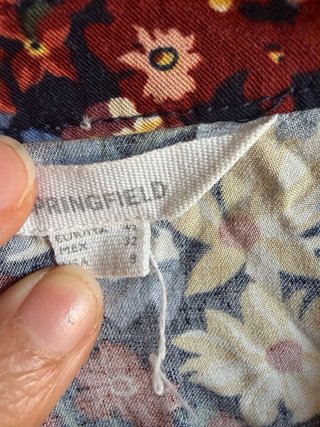 Vestido largo Springfield estampado floral T.L