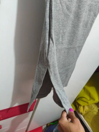 Vestido gris manga larga talla M