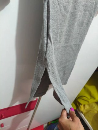 Vestido gris manga larga talla M