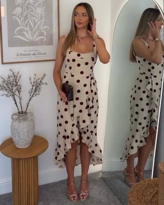 Vestido midi lunares