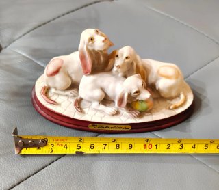 Statuetta Cani Basset Hound Valentino by Miriam