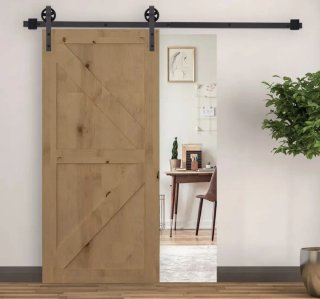 Herraje puerta corredera rústica madera