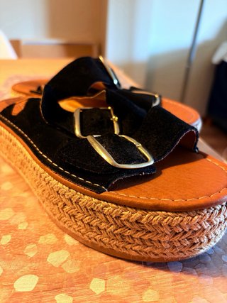 Sandalias Popa Piel Plataforma 5 cm - Talla 36