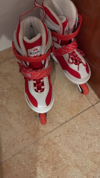 Patines en línea Olsson rojos y blancos