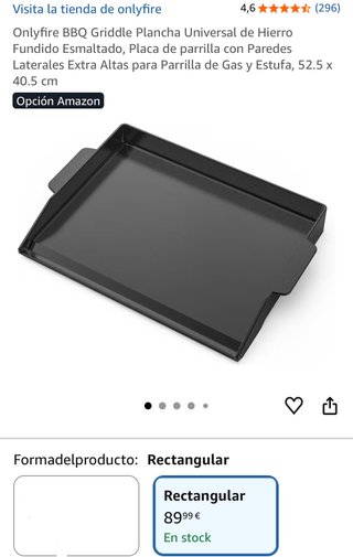 Plancha Universal Hierro Fundido Esmaltado