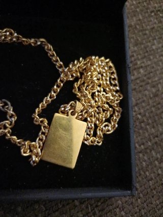 Cadena y colgante dorado y plateado