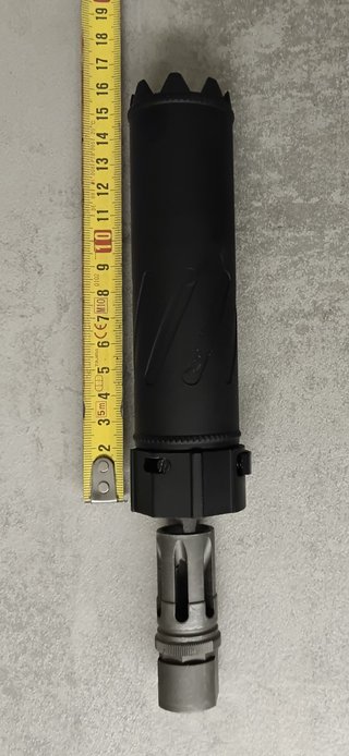 Silenziatore attacco rapido + flash hidder asg