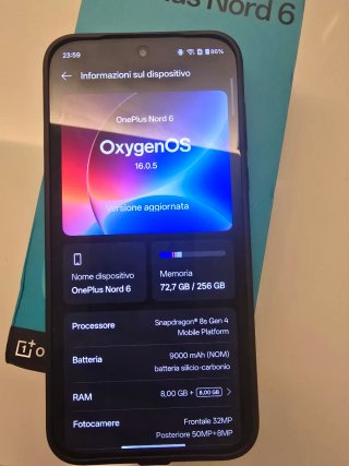 OnePlus Nord 6 256GB Nero