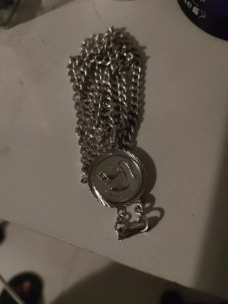Cadena y Colgante Plata de Ley Maciza