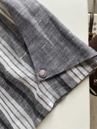Vestido vintage lino gris talla 44