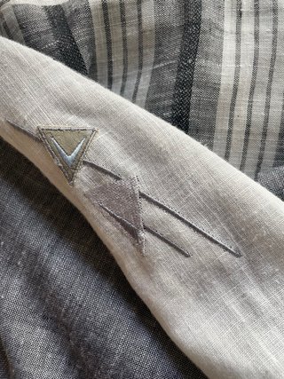 Vestido vintage lino gris talla 44